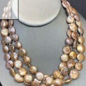 Silpada Retired Bronze Real Coin Pearl Smoky Quartz & Sterling Silver Necklace